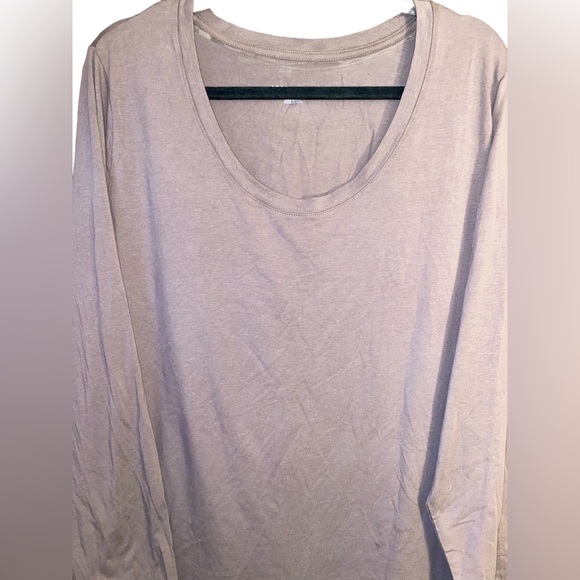 Ava & Viv™ Women's Plus Size Long Sleeve Relaxed T-Shirt Size 2X (20W/22W) Plum - Picture 5 of 10